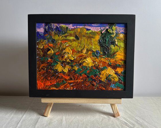 The edge of a plowed field