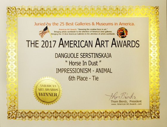 American Art Awards Winner 2017 "Horse In Dust"