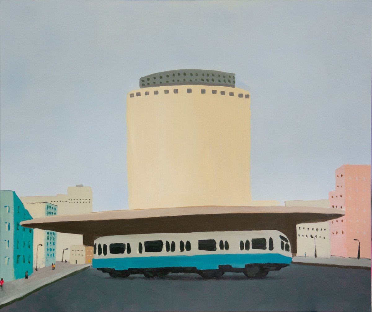 Impressionistic Landscape Acrylic Painting By Bohdan Katolyk, 28 X 24, Terminal Geometry, Original Artwork