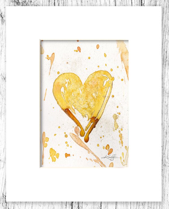 Valentine Heart 48 - Watercolor Painting by Kathy Morton Stanion