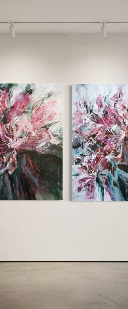 "Spring blossom" . Diptych by Katia Solodka