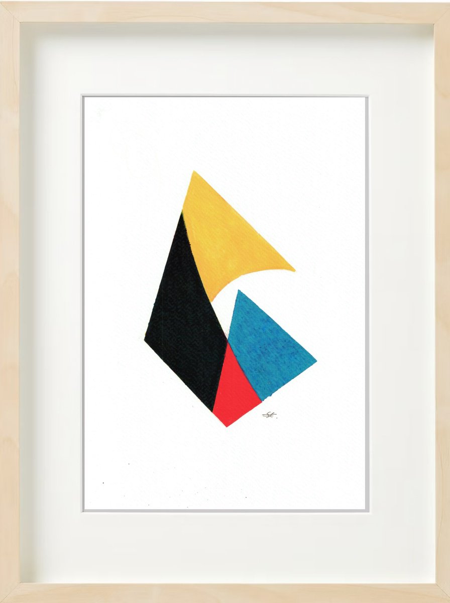 Abstract Acrylic Painting By Carla Sa Fernandes, 13 X 17, Ss103.S1, Original Artwork