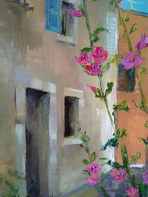 Alley (58x78cm, oil painting, impressionistic, ready to hang)