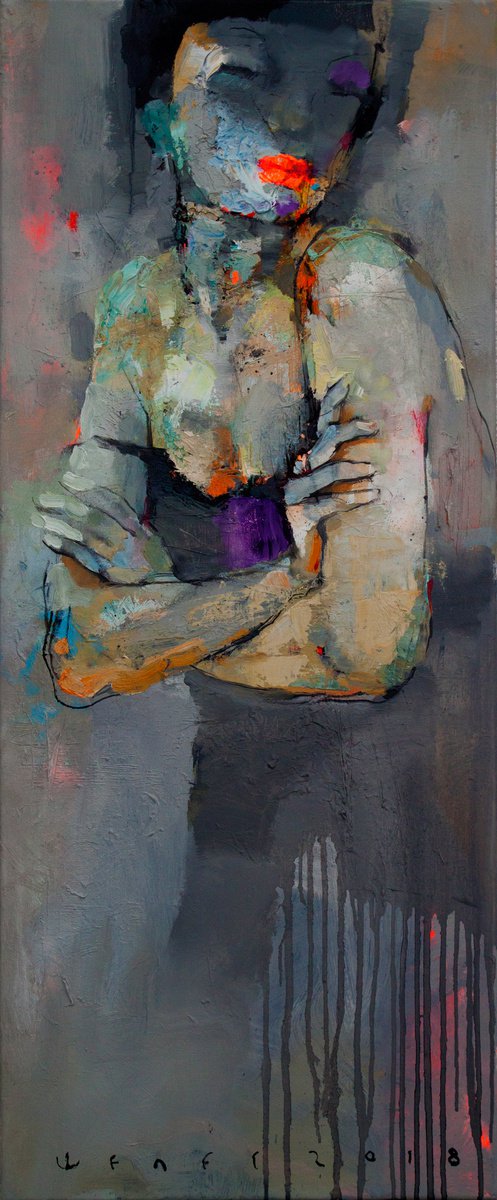 Expressive Oil Painting , Shanghai Bird By Victor Sheleg, 16 X 39, Artwork For Sale On Artfinder