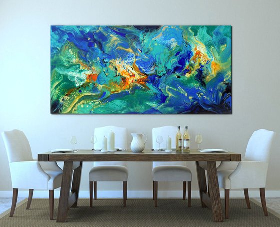 Greek Summer - large modern abstract painting art