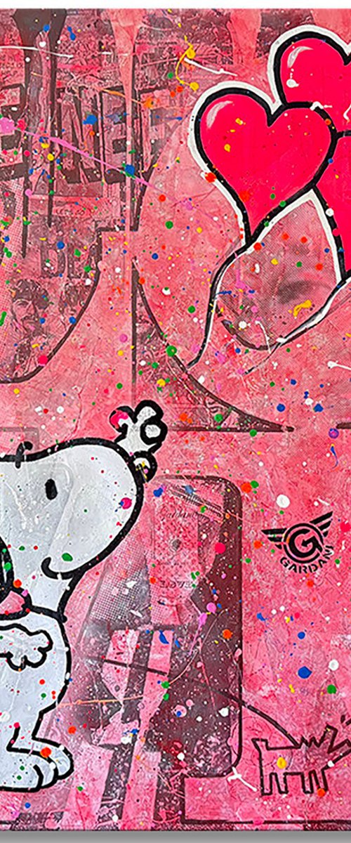 You make me happy Snoopy by Gardani Art