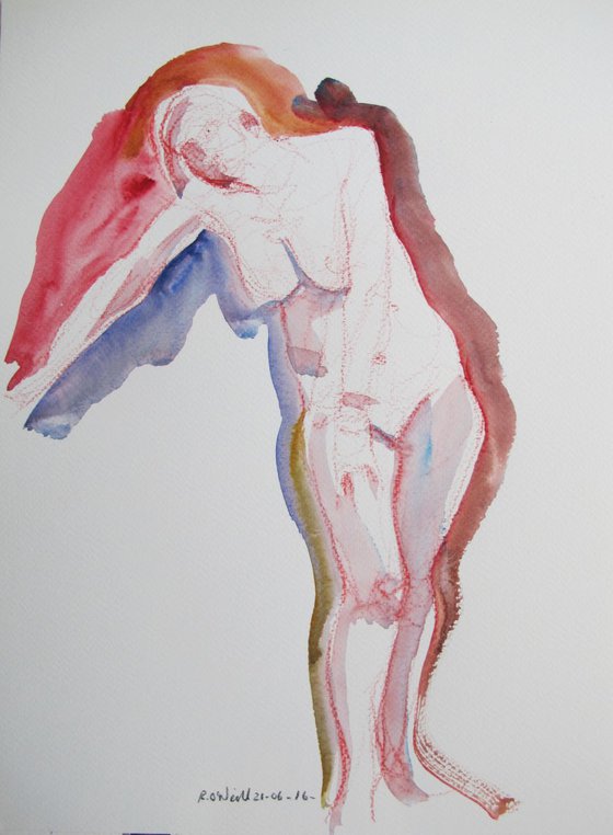 standing female nude