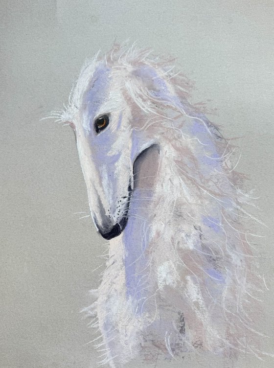 Twin Dog Portraits Pastel