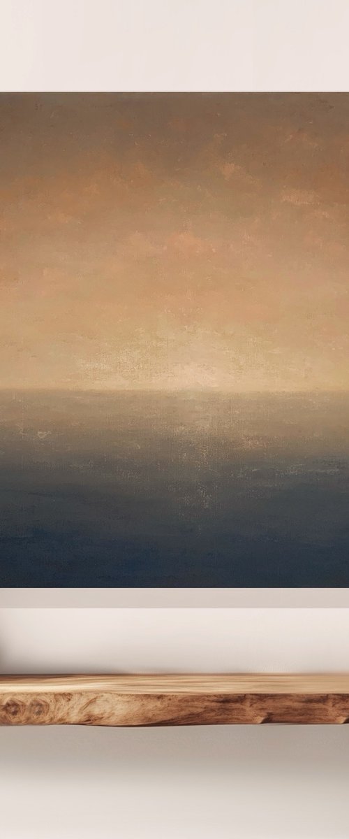 Zero Dawn, minimalist seascape by Alena Post