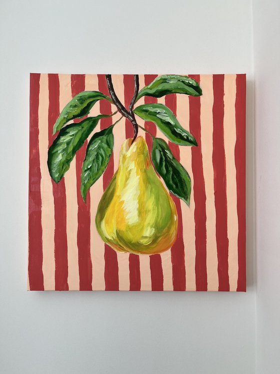 Vintage Striped Pear