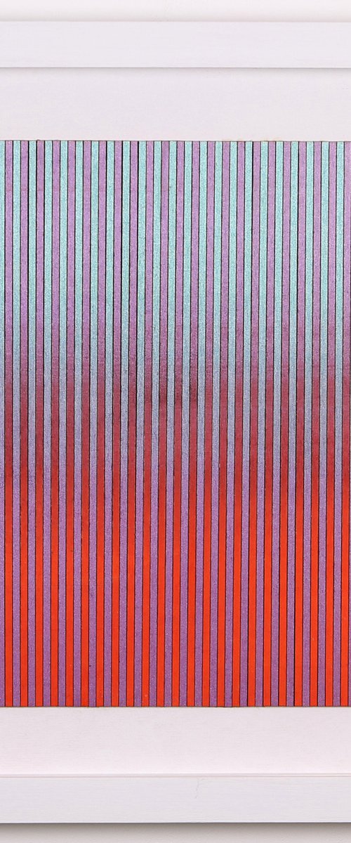 Pink Violet Landscape Stripes by Amelia Coward