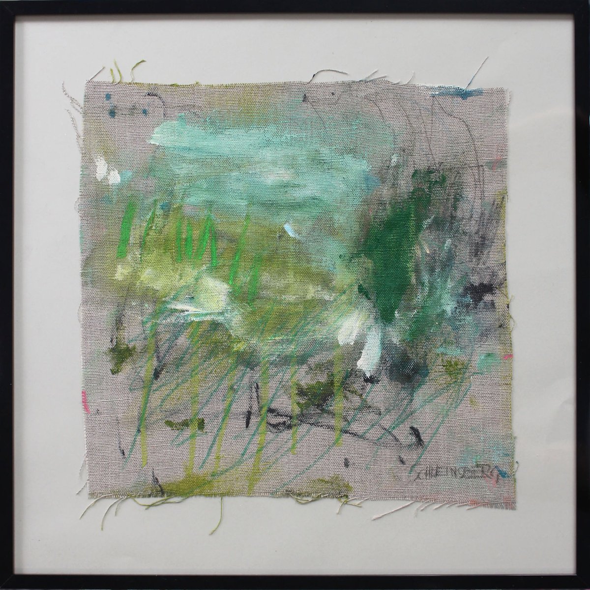 Expressive Abstract Painting By Daniela Schweinsberg, 16 X 16, Snatches Of A Conversation With Art #12, Original Artwork