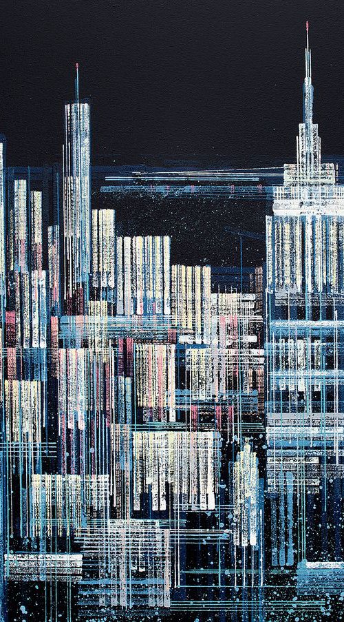 New York - Manhattan At Midnight by Marc Todd