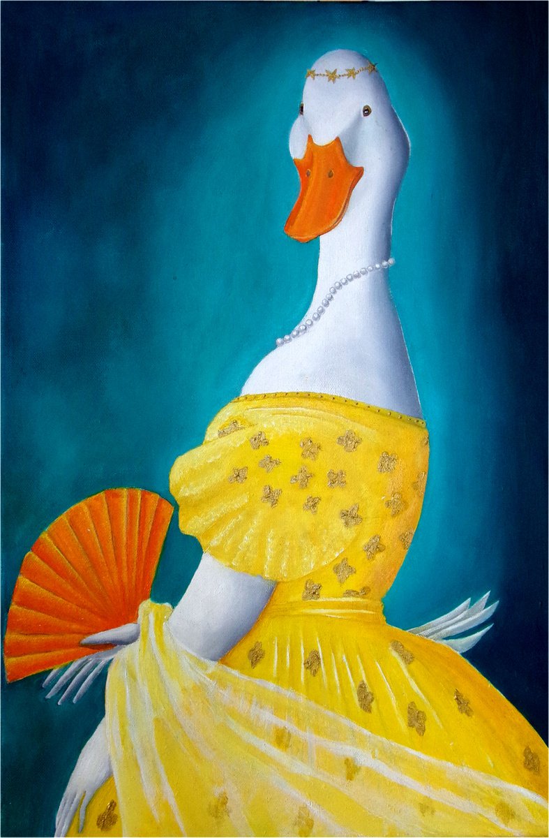 Duck dressed as Austrian Empress Sissi by Reinhard Schluter
