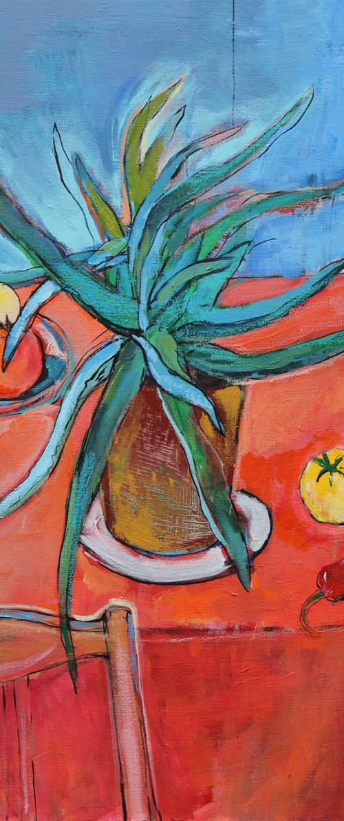 Aloe Vera and Yellow Tomatoes by Artem Andreichuk