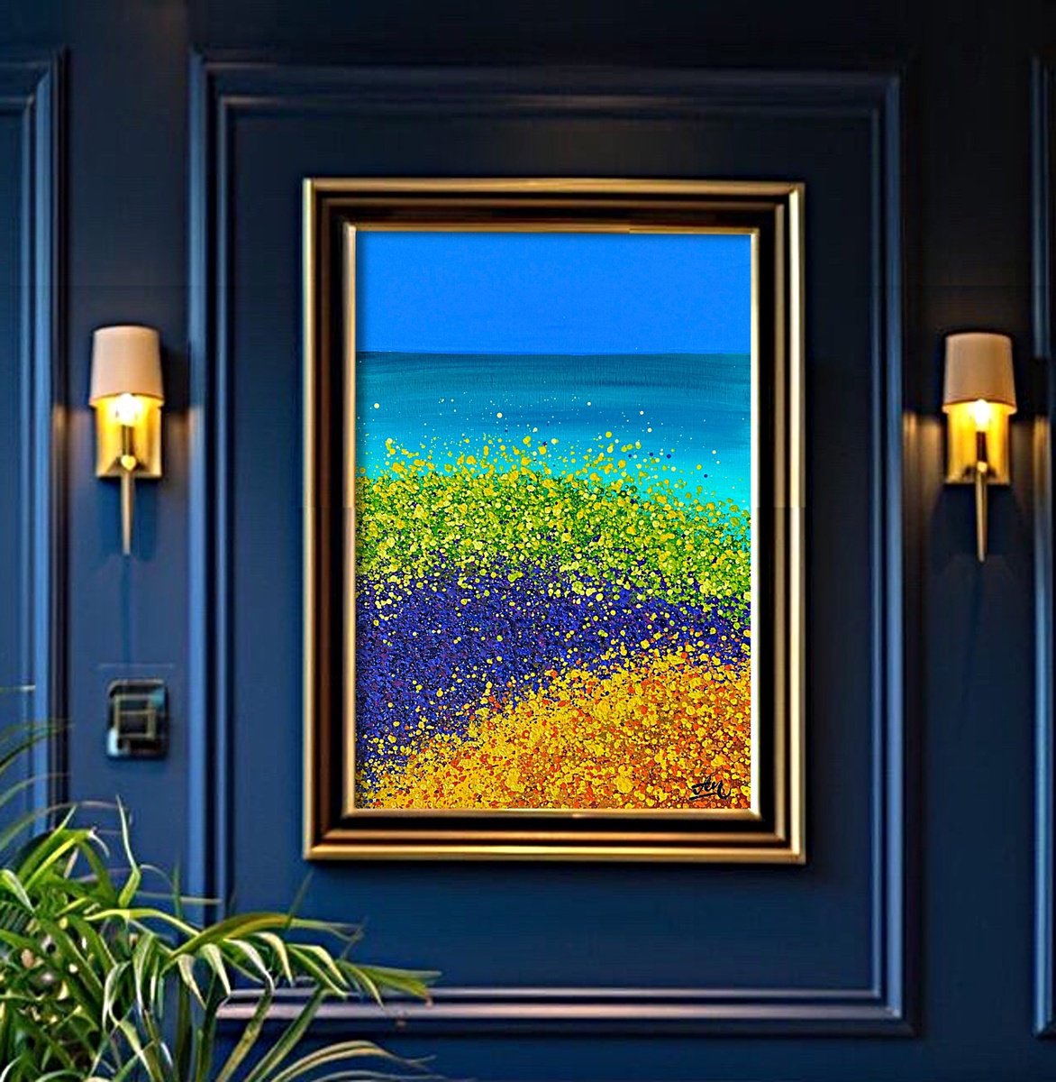 Impressionistic Landscape Acrylic Painting By Nadiia Antoniuk, 20 X 29", The Quiet Infinite, Original Artwork