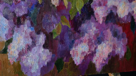 Abstract painting - Lilacs painting #2