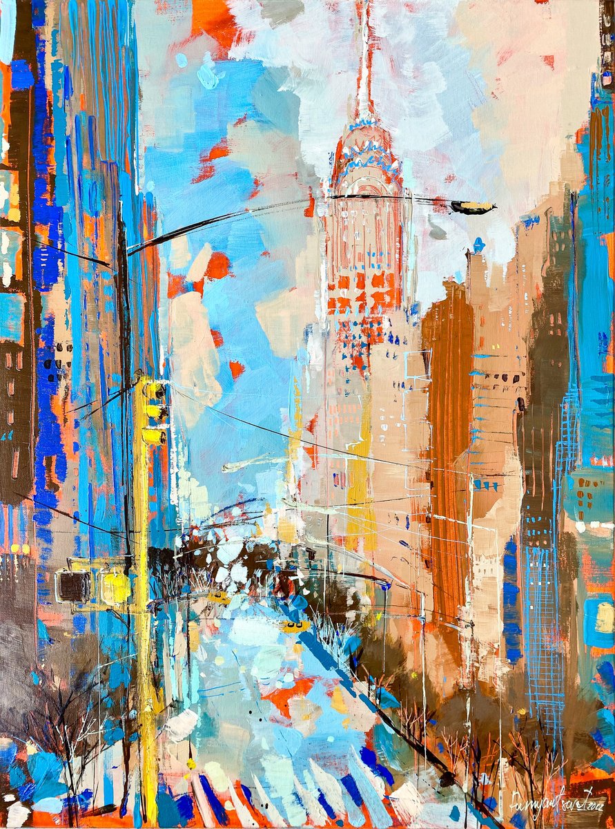 New York Skyline - Midday Bustle by Irina Rumyantseva