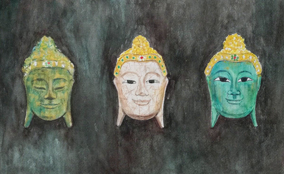 Buddha masks by Natalia Salinas Mariscal