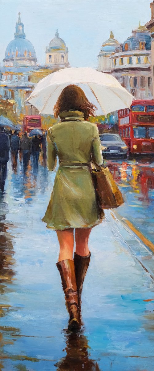 A Rainy Day in London Streets by Behshad Arjomandi