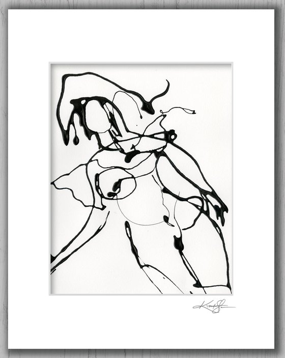 Doodle Nude 24 - Minimalistic Abstract Nude Art by Kathy Morton Stanion