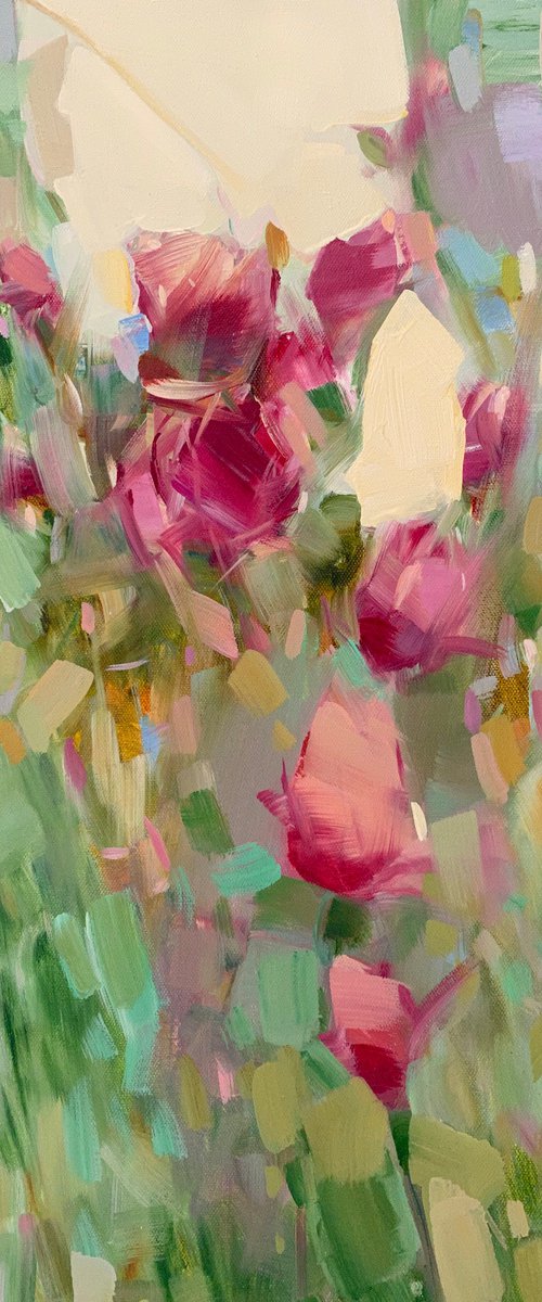 Bouquet of Roses, Original oil painting, Handmade artwork, One of a kind by Vahe Yeremyan