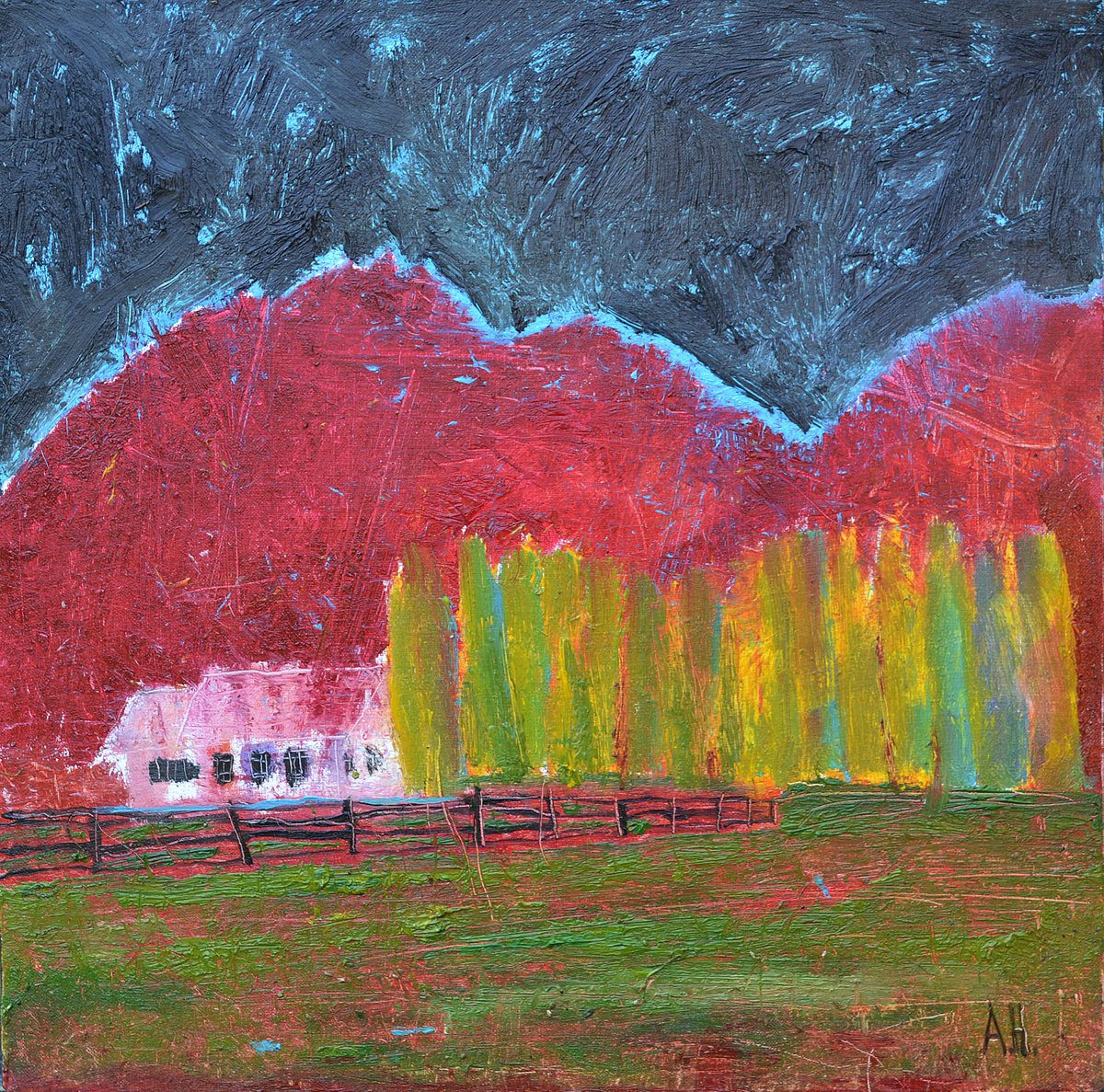 Red mountains by Nelly Akchurina