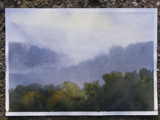 "Misty Hillside"