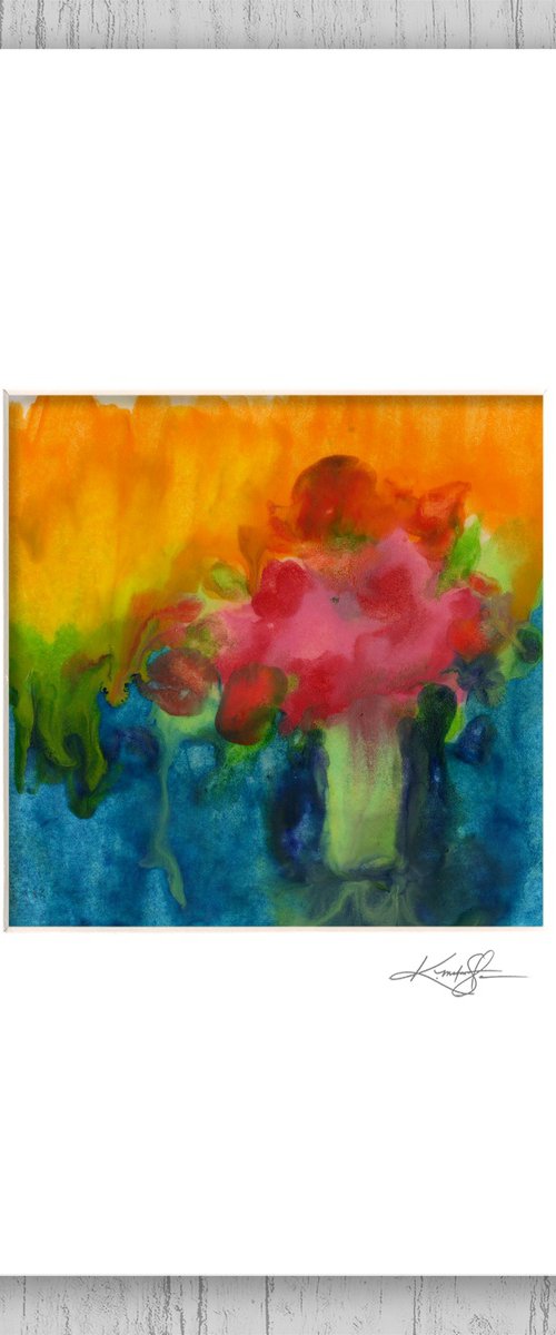 Encaustic Floral 55 by Kathy Morton Stanion