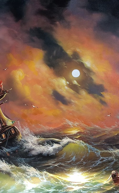 Storm (60x40cm, oil painting) by Mexak Xazaryan