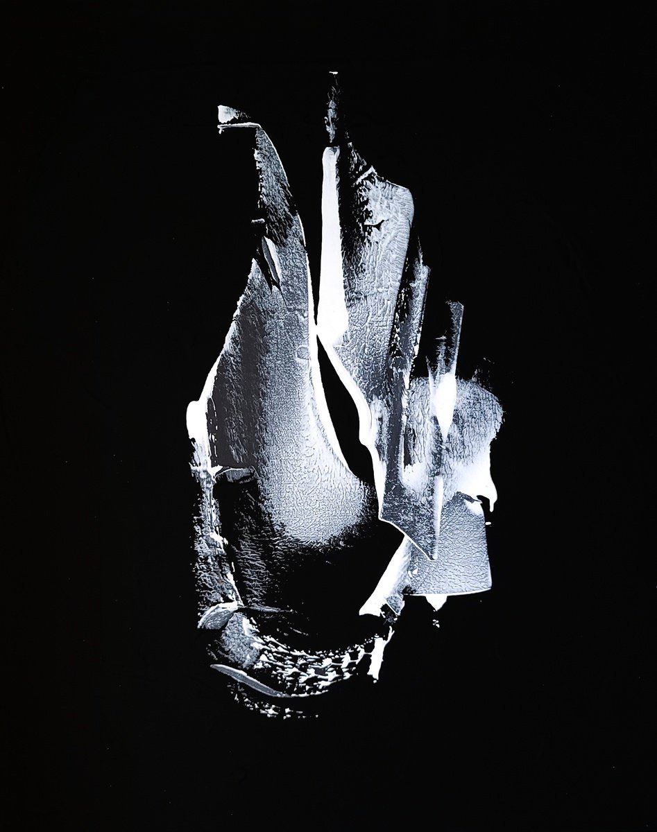 Expressive Abstract Acrylic Painting By Newel Hunter, 16 X 20", In The Dark, Original Artwork