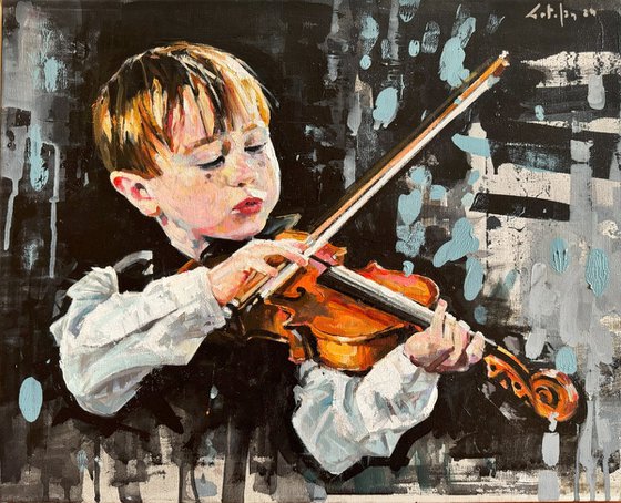 The boy and his violin