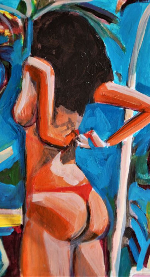 At the beach  / 35 X 27 cm by Alexandra Djokic