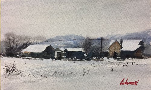 Winter landscape scene (I) by Tihomir Cirkvencic