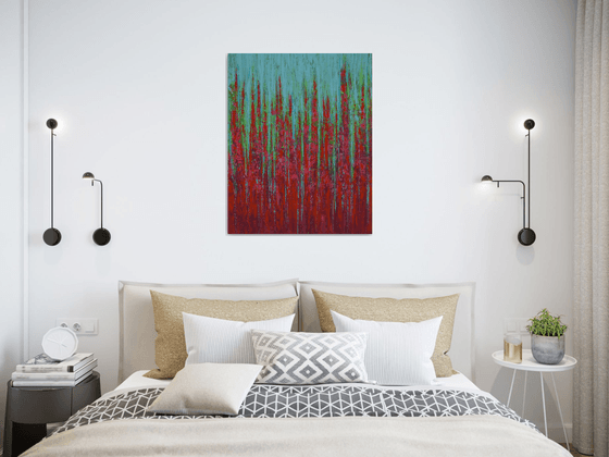 Teal Red - Vibrant Abstract