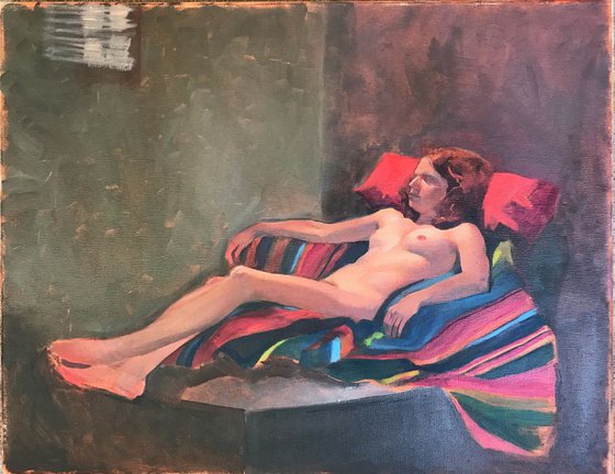 Young nude resting
