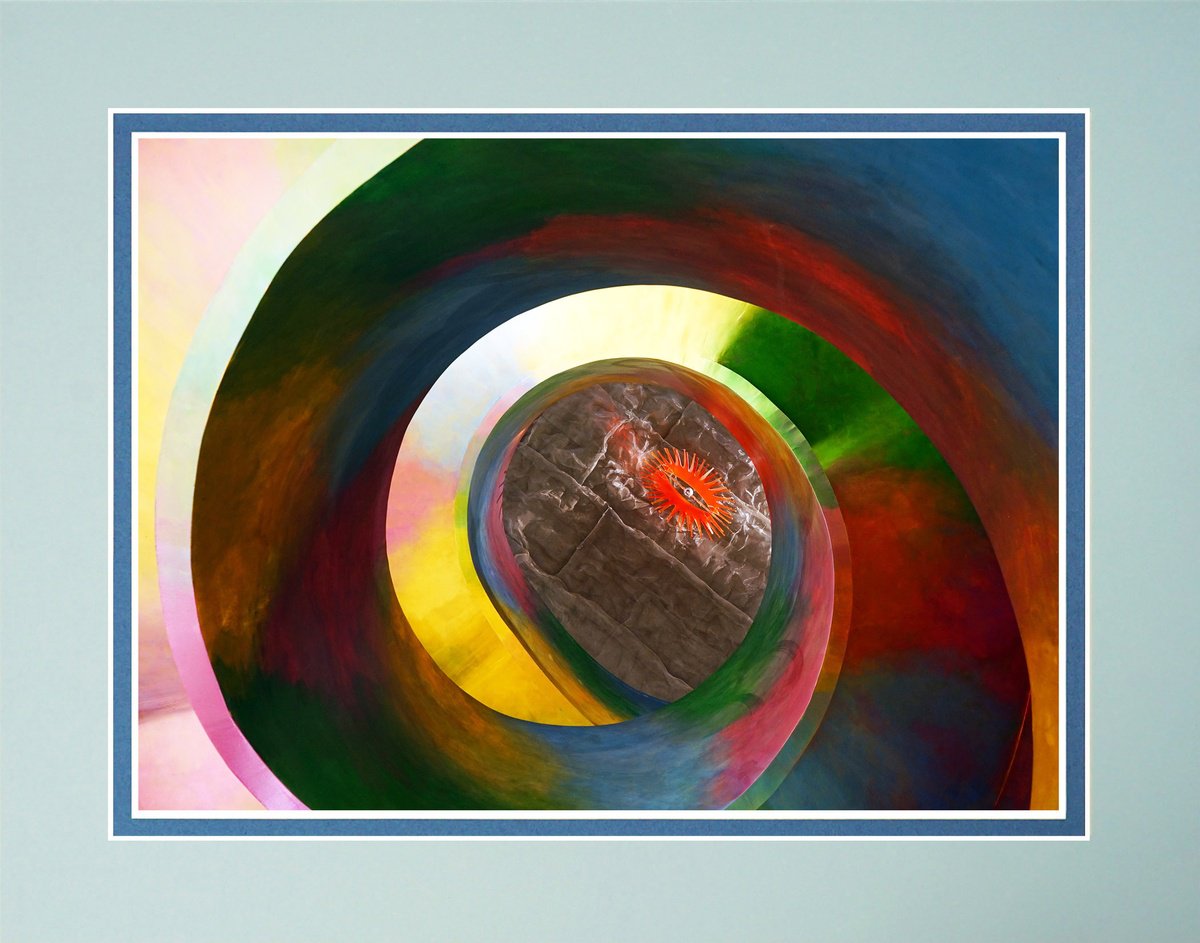 Photorealistic Cityscapes Photograph By Robin Clarke, 14 X 11", Budapest Spiral Staircase Up, Original Artwork