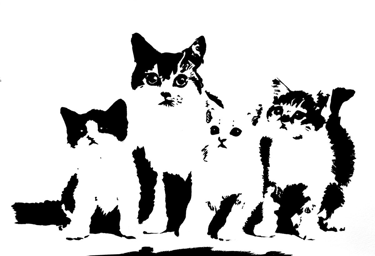 Photorealistic Animal Drawing By Simona Tsvetkova, 24 X 18", Black And White 55, Original Artwork