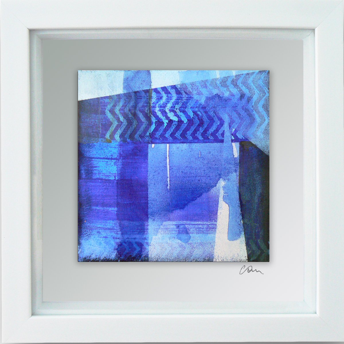 Framed ready to hang original abstract - Cahier #9 by Carolynne Coulson