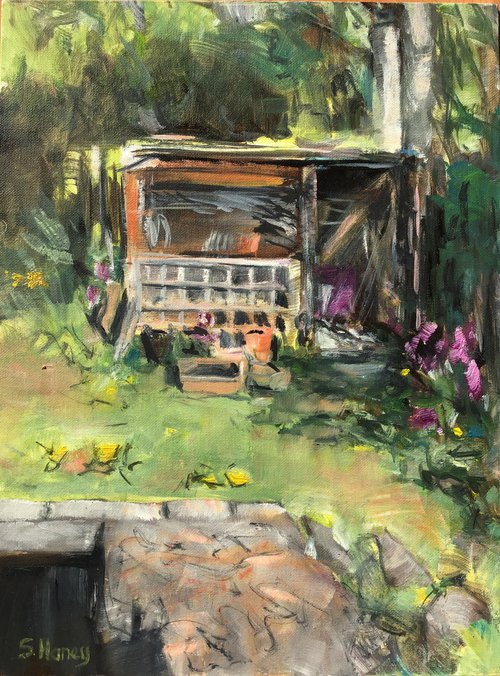 Back Garden, April by Sandra Haney