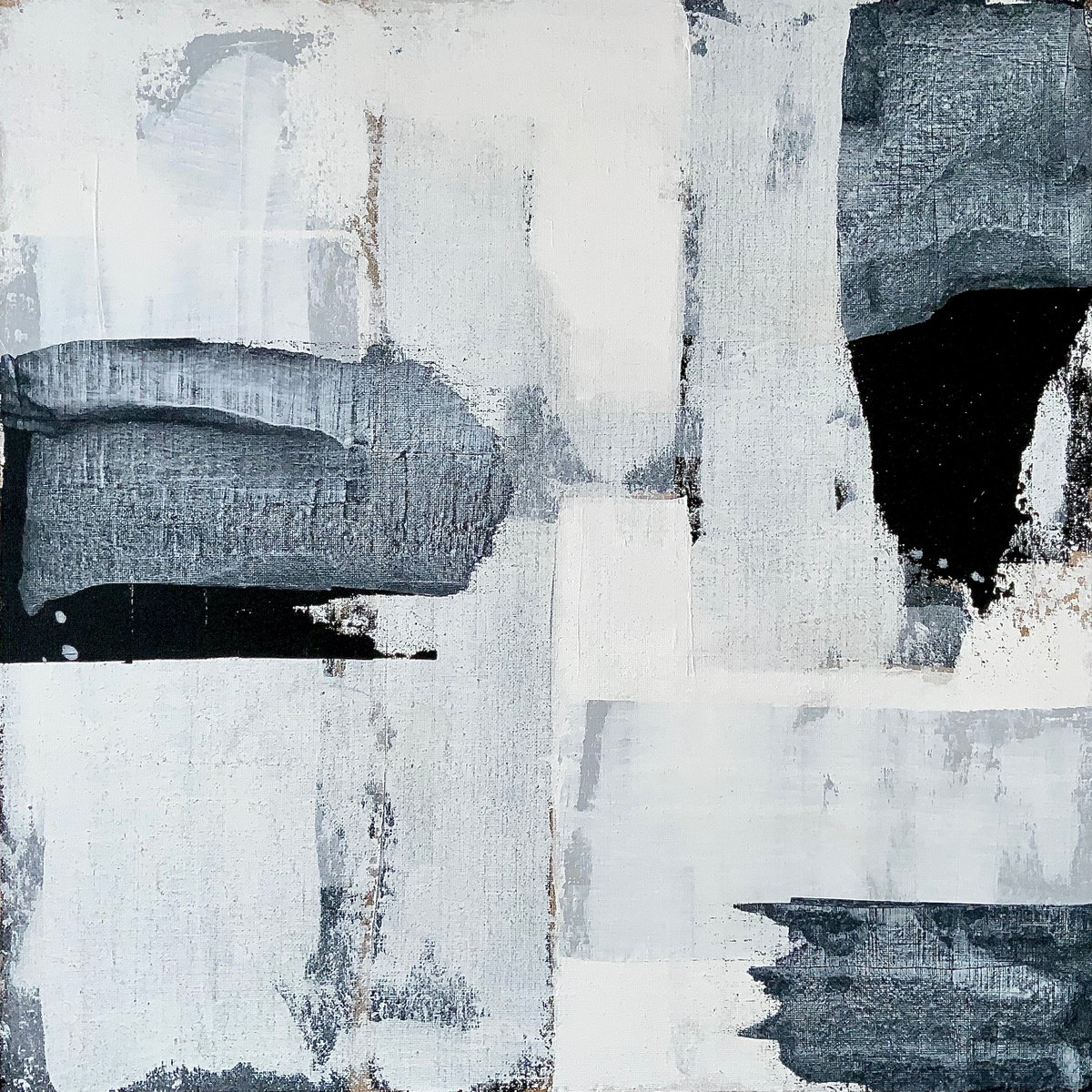 Sold Abstraction No. 5021 XL black & white ## by Anita Kaufmann