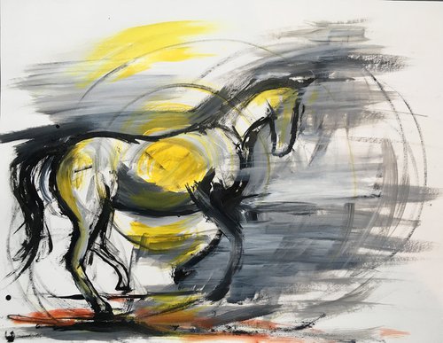 Target horse galop study by René Goorman