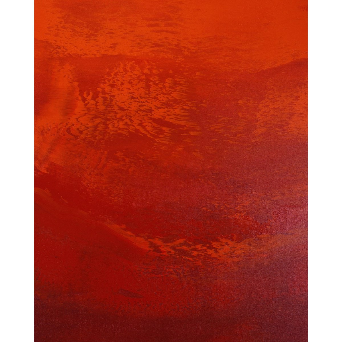 Expressive Abstract Acrylic Painting By Suzanne Vaughan, 24 X 30", Vibrant Reds - Color Field, Original Artwork