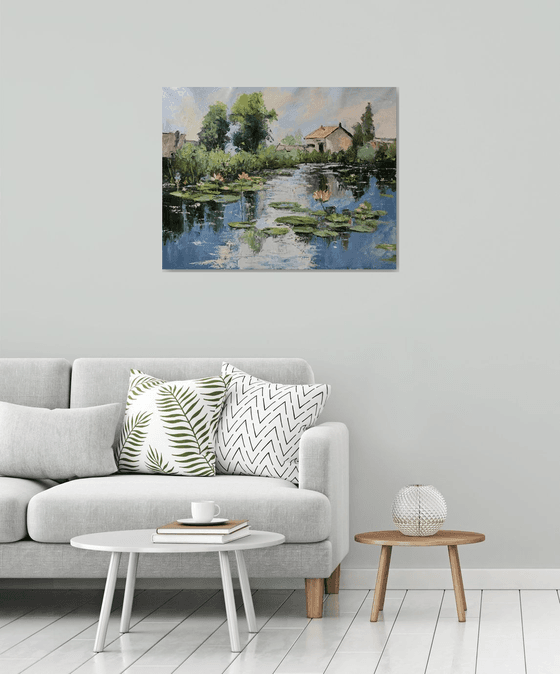Water Lily Haven.Lily pond.