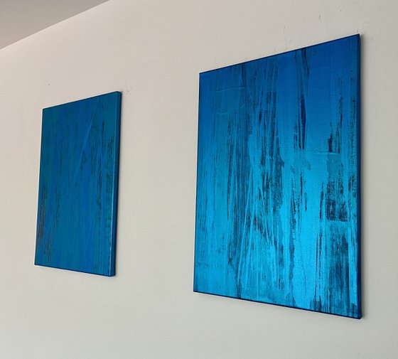 Hand-painted Blue Flow