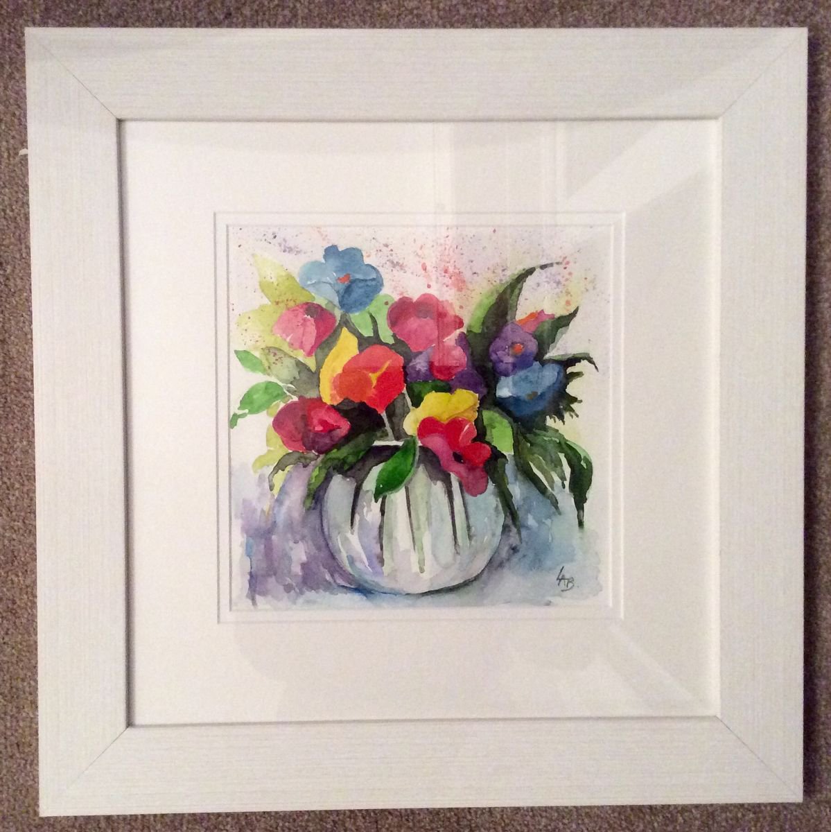 Bright flower arrangement by Linda Bartlett