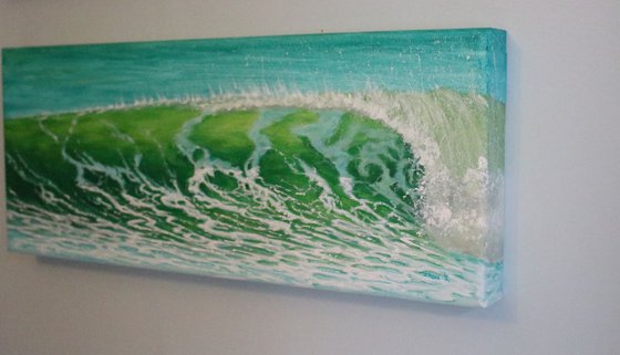 Green wave - wave, beach
