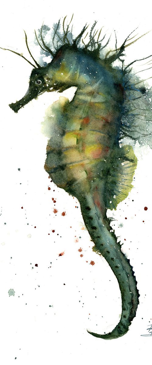 Green Seahorse by Olga Tchefranov (Shefranov)