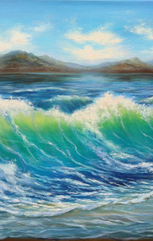 Blue sea waves by Ludmilla Ukrow