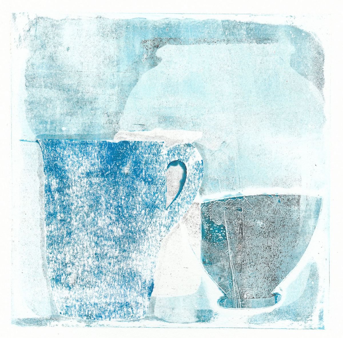 Still Life Limited Edition Print By Hilde Hoekstra, 8 X 12, Monoprint - Still Life No. 5, Original Artwork
